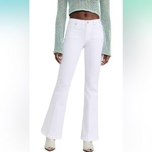 Paige White Wide Leg Flared Jeans